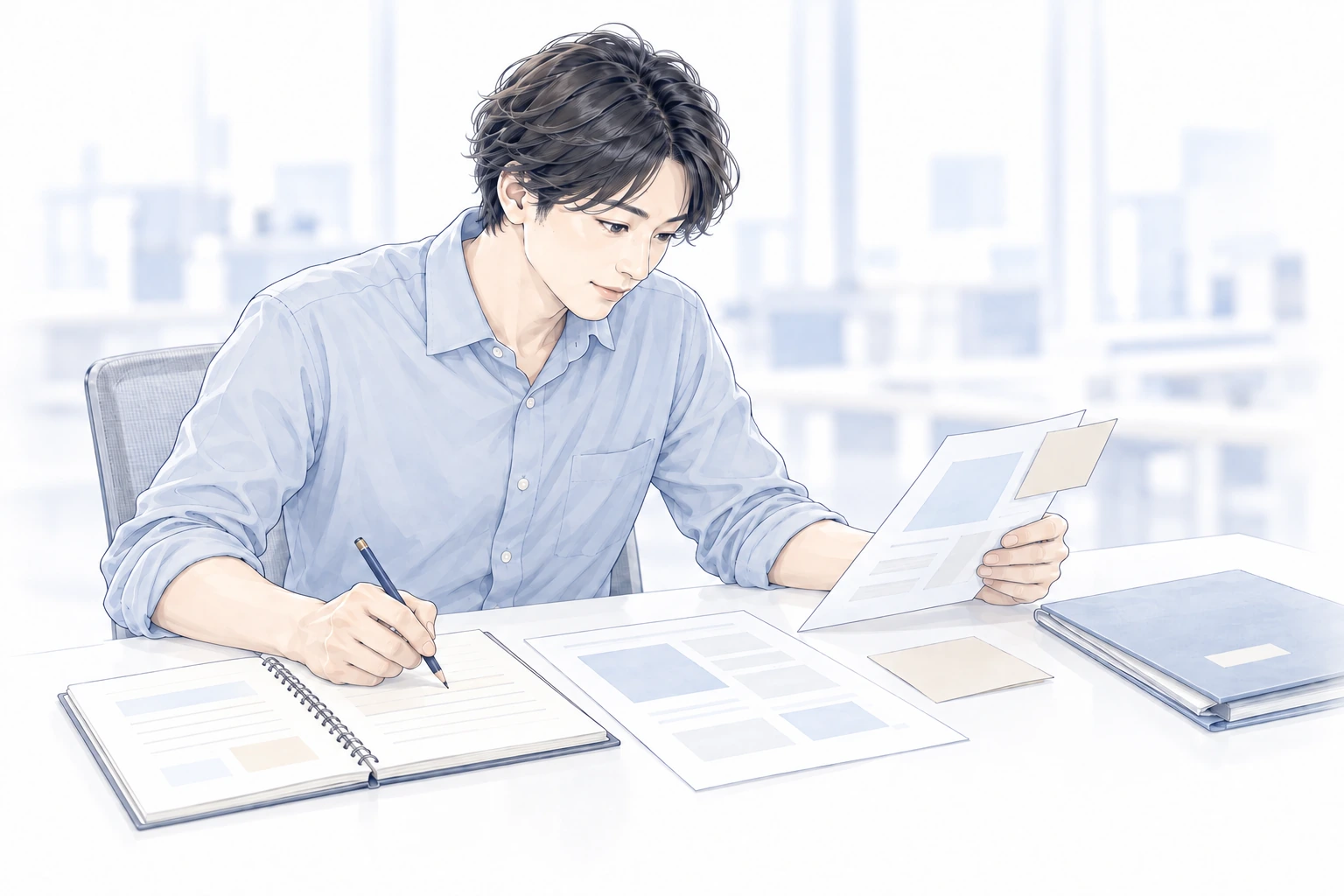 実践後の記録と最初の計画を比べ、次の仕事へ生かす