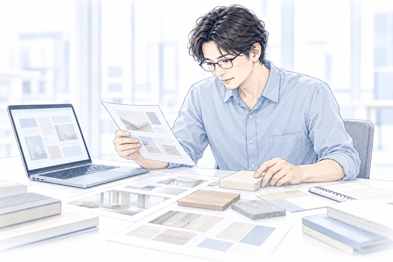 画面に出た案を、原資料と実物に照らして確かめる